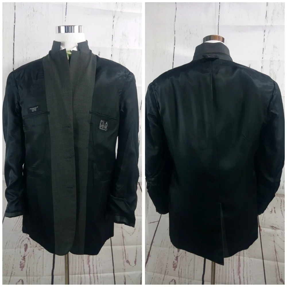 Jos A Bank 43L Brown Birdseye 2pc Suit 37x32 $698